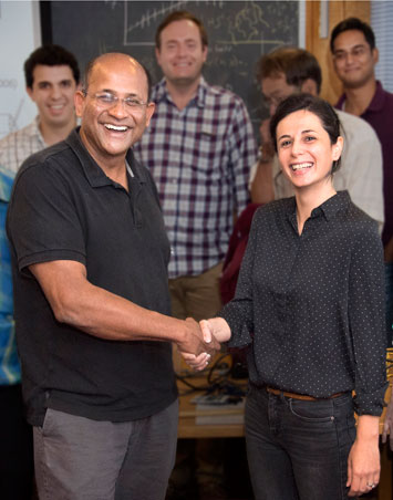 Raju Venugopalan congratulates Elena Petreska